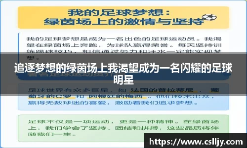 追逐梦想的绿茵场上我渴望成为一名闪耀的足球明星